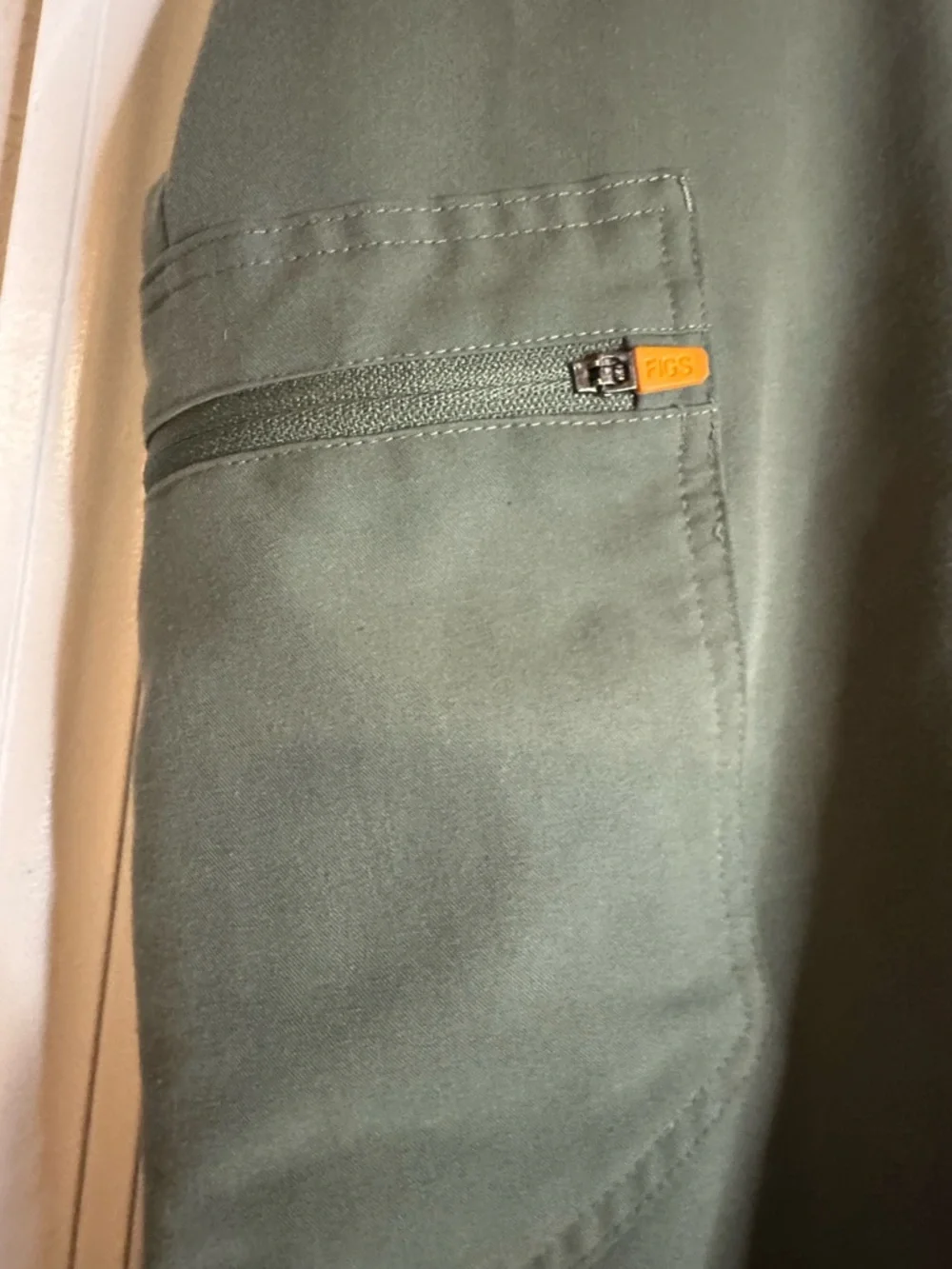 Figs Men's Olive Jogger Pants with Orange Drawstring